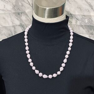 Elegant Purple Necklace with Smooth Beads